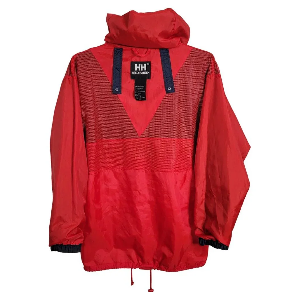Helly Hansen Mens Size M Windbreaker Waterproof Packable Jacket Hooded Vented